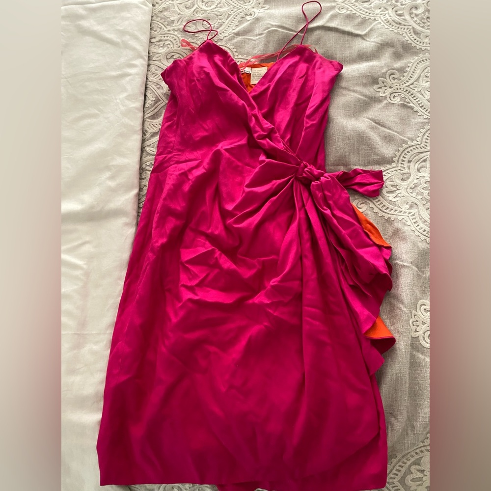 Bloomingdale’s Sutton Studios Pink  & Orange cocktail dress size 10